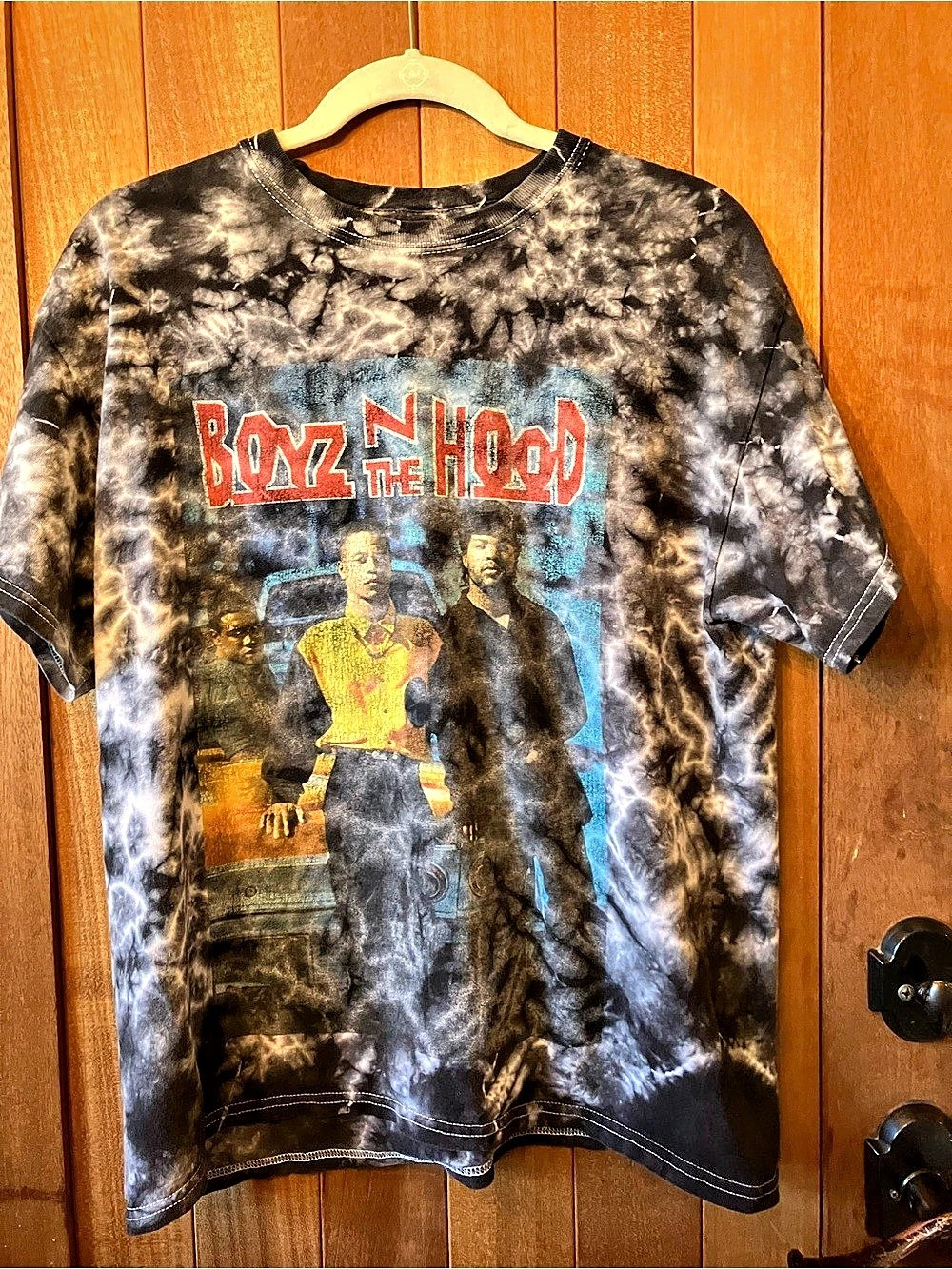 Boys N the Hood Graphic Tie-Dye Tee Black & Gray